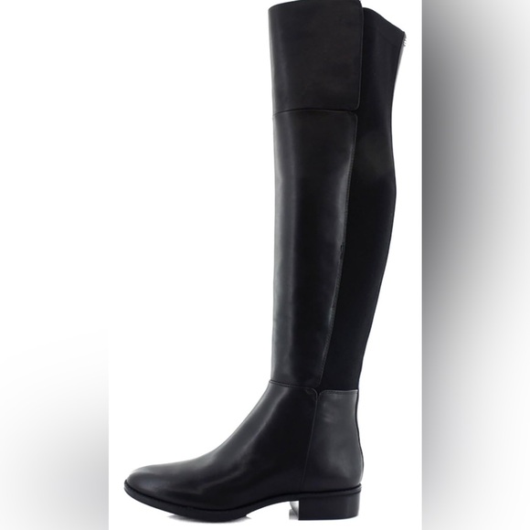 Black Leather Modena Calf Leather/Ribbed Stretch Knit Sam Edelman Boots